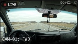 Transport van forward camera feed